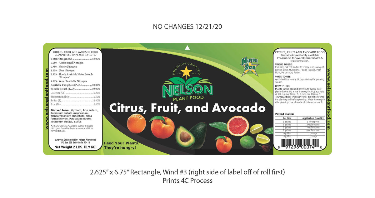 Citrus Fruit and Avocado Tree Plant Food